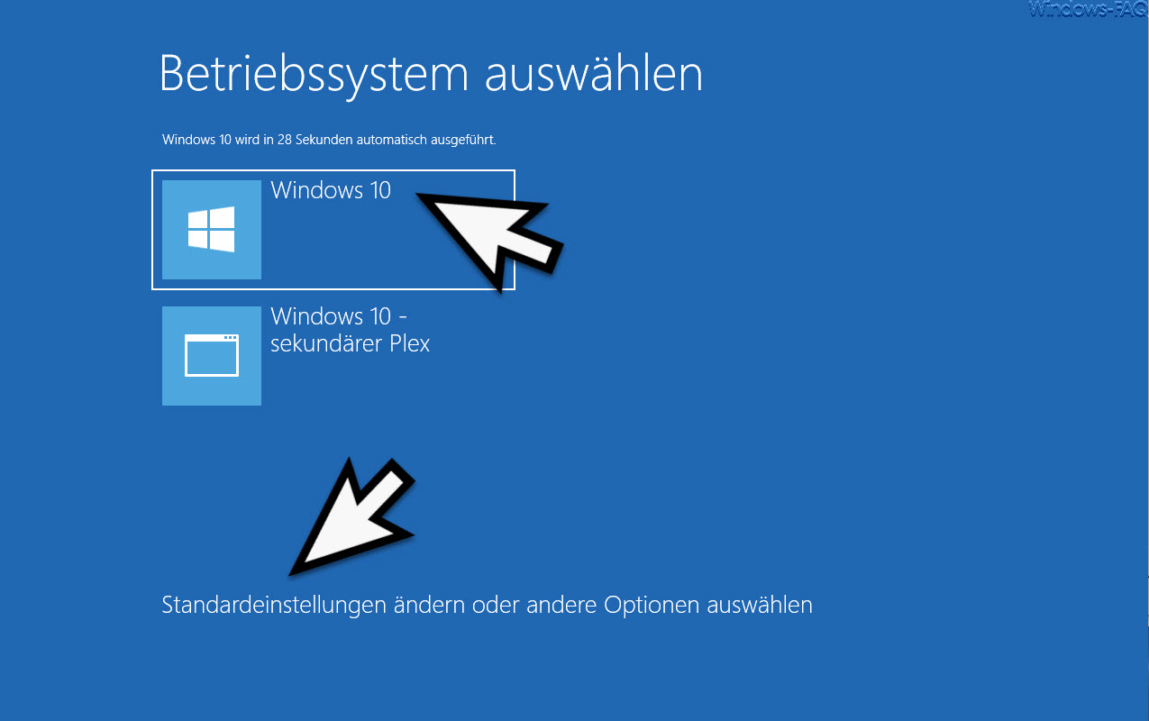 Start Betriebssystem auswählen