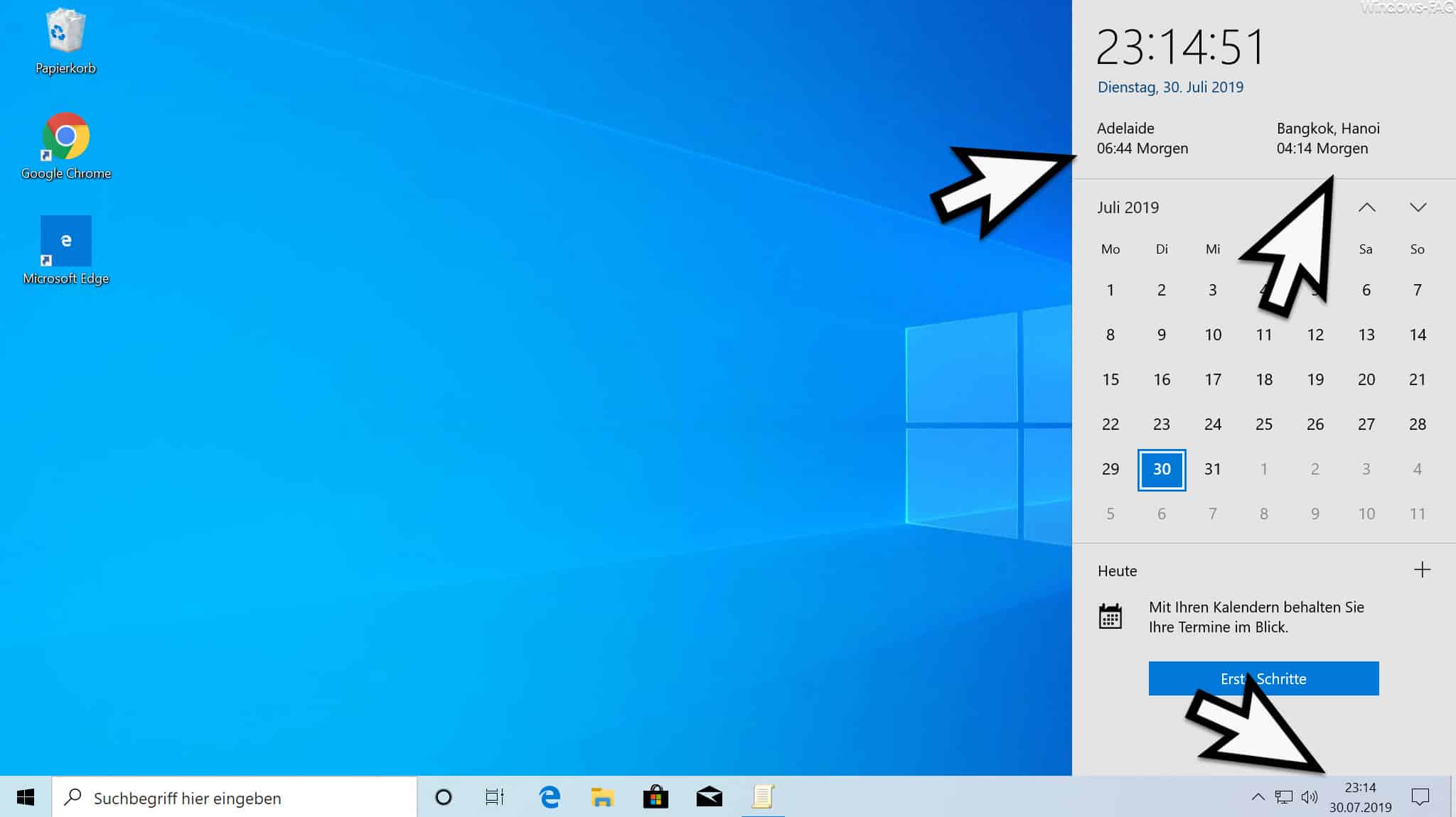 Windows Uhr mehrere Zeitzonen anzeigen