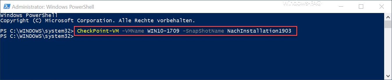 CheckPoint-VM -VMName