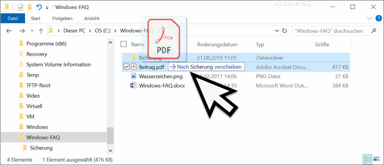 Versehentlich gelöschte oder verschobene Dateien im Explorer einfach wiederherstellen
