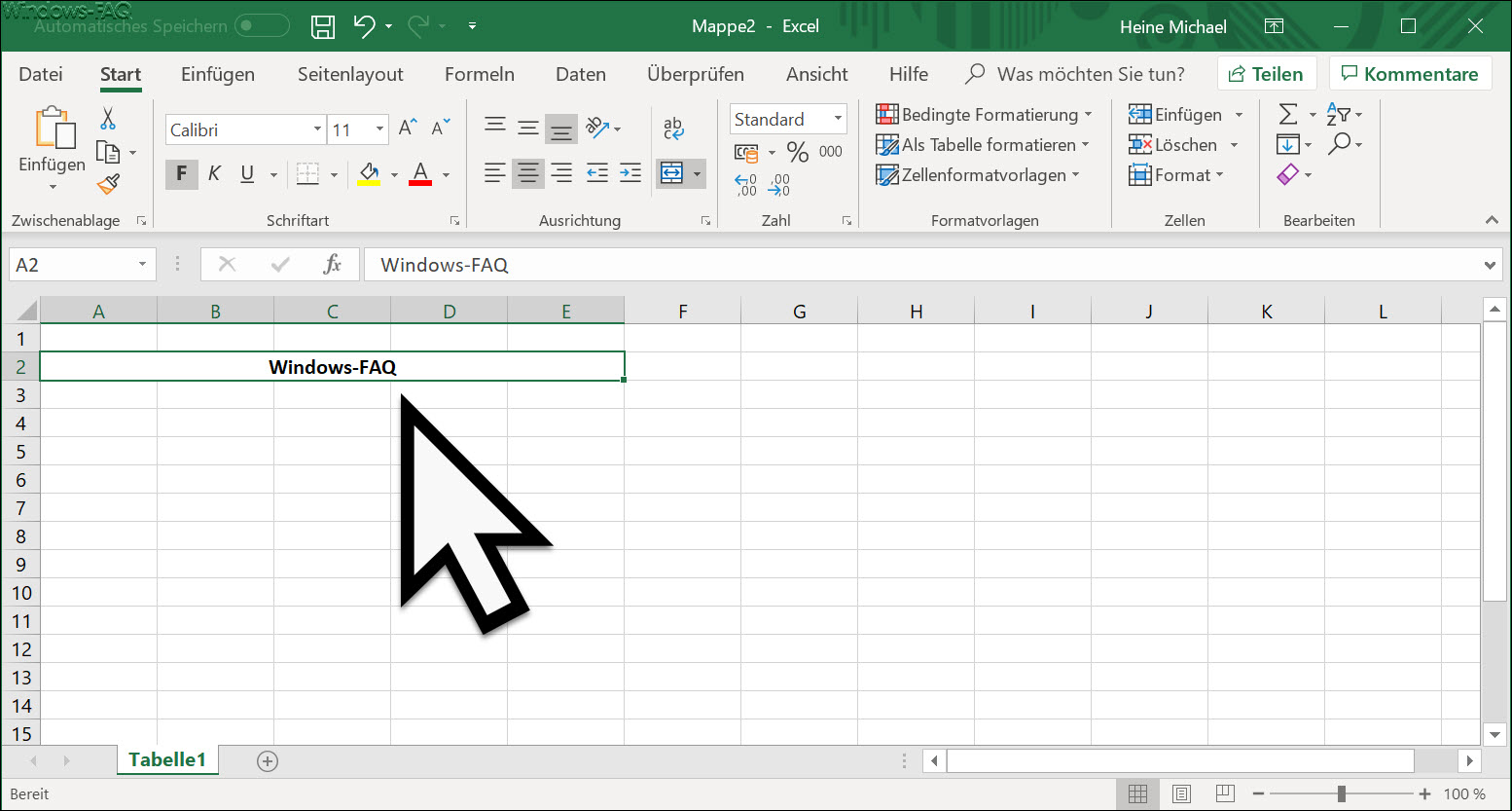 Excel mehrere Zellen miteinander verbunden