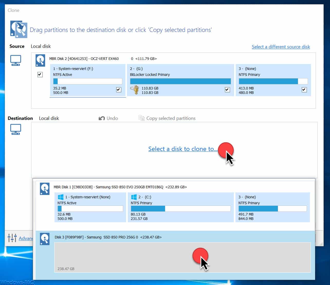 Festplatte klonen unter Windows
