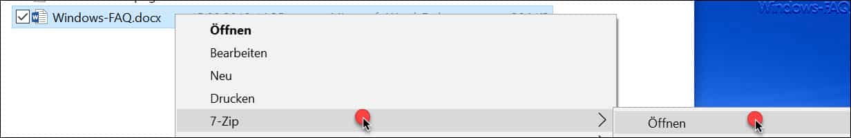 Word Datei im 7-Zip öffnen