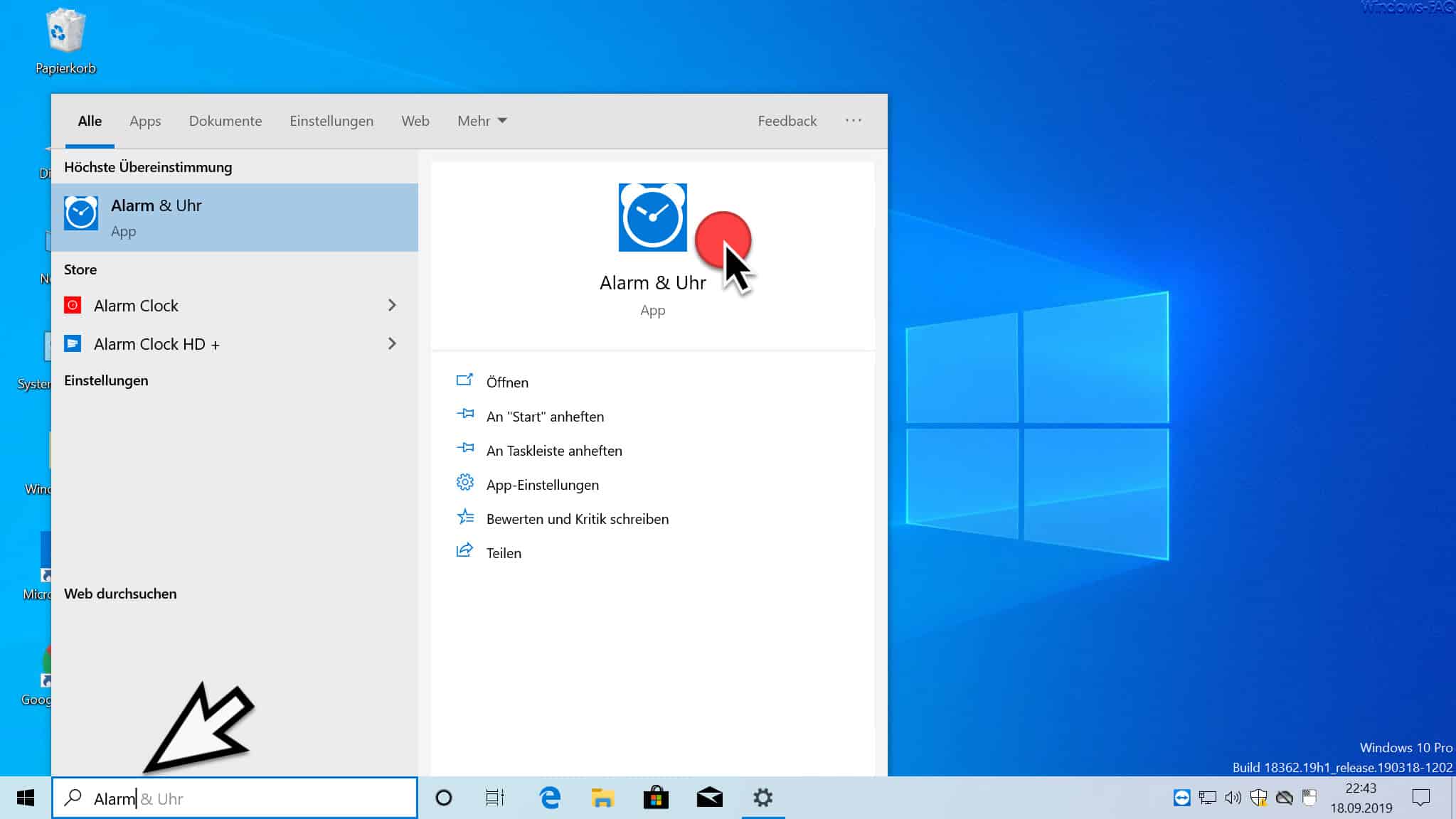 Alarm & Uhr Windows 10