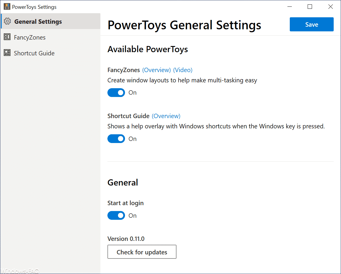 PowerToys Einstellungen