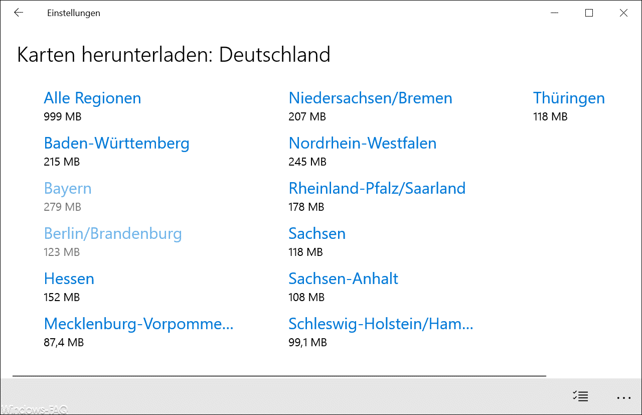 Offline Karten herunterladen