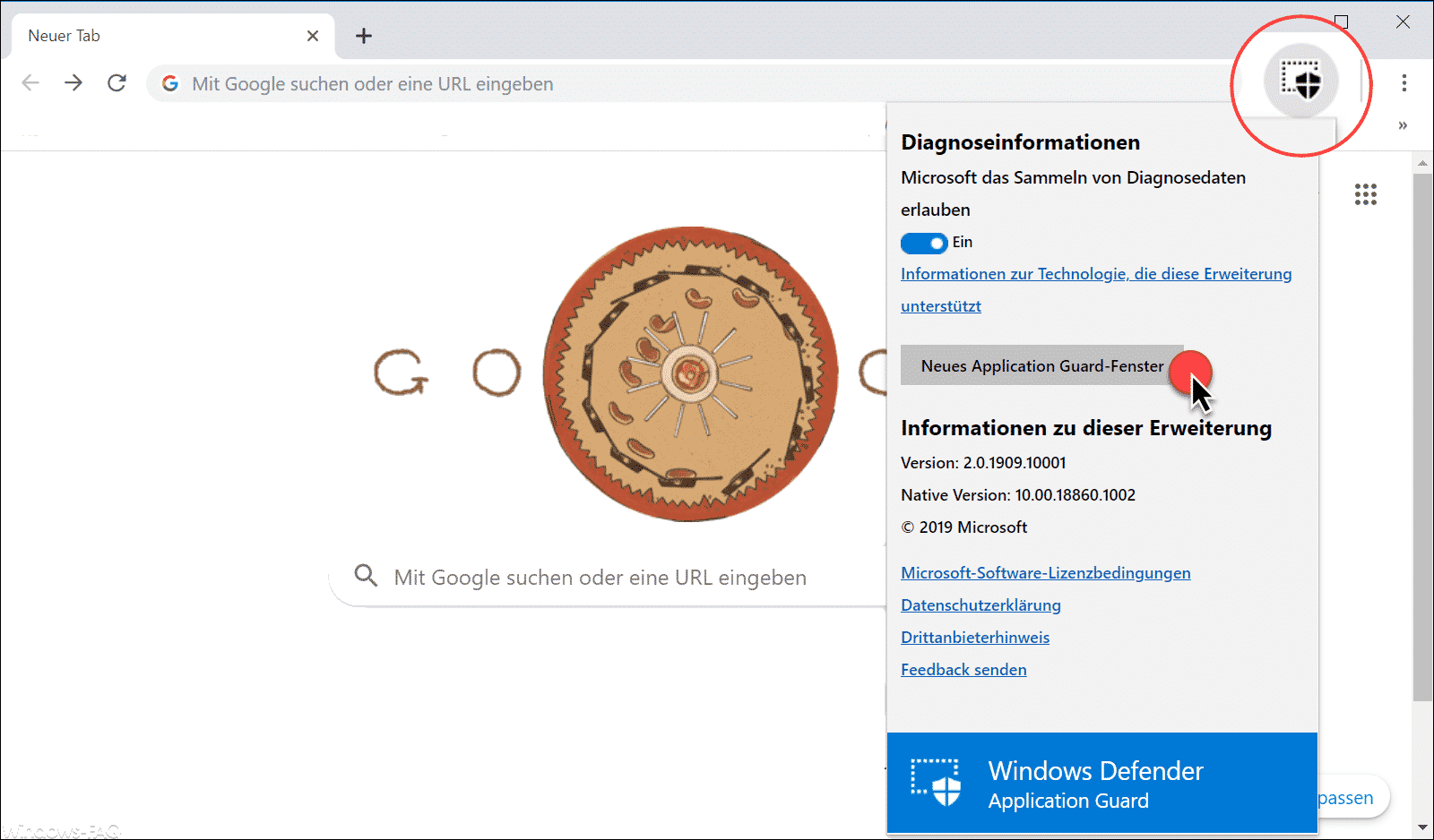 Microsoft das Sammeln von Diagnosedaten erlauben