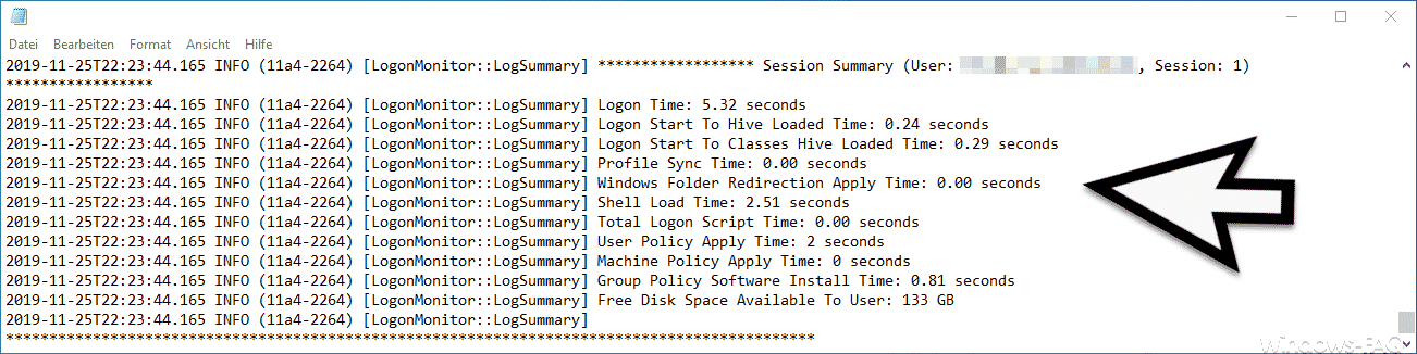 Session Summary Logon Monitor