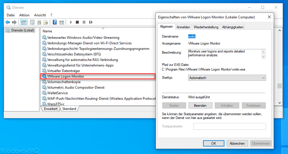 Logon Probleme und Fehler mit dem VMWare Logon Monitor überpüfen