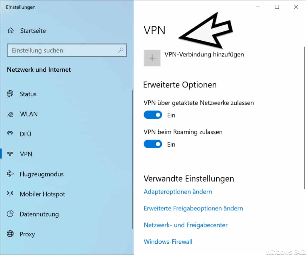 VPN unter Windows 10
