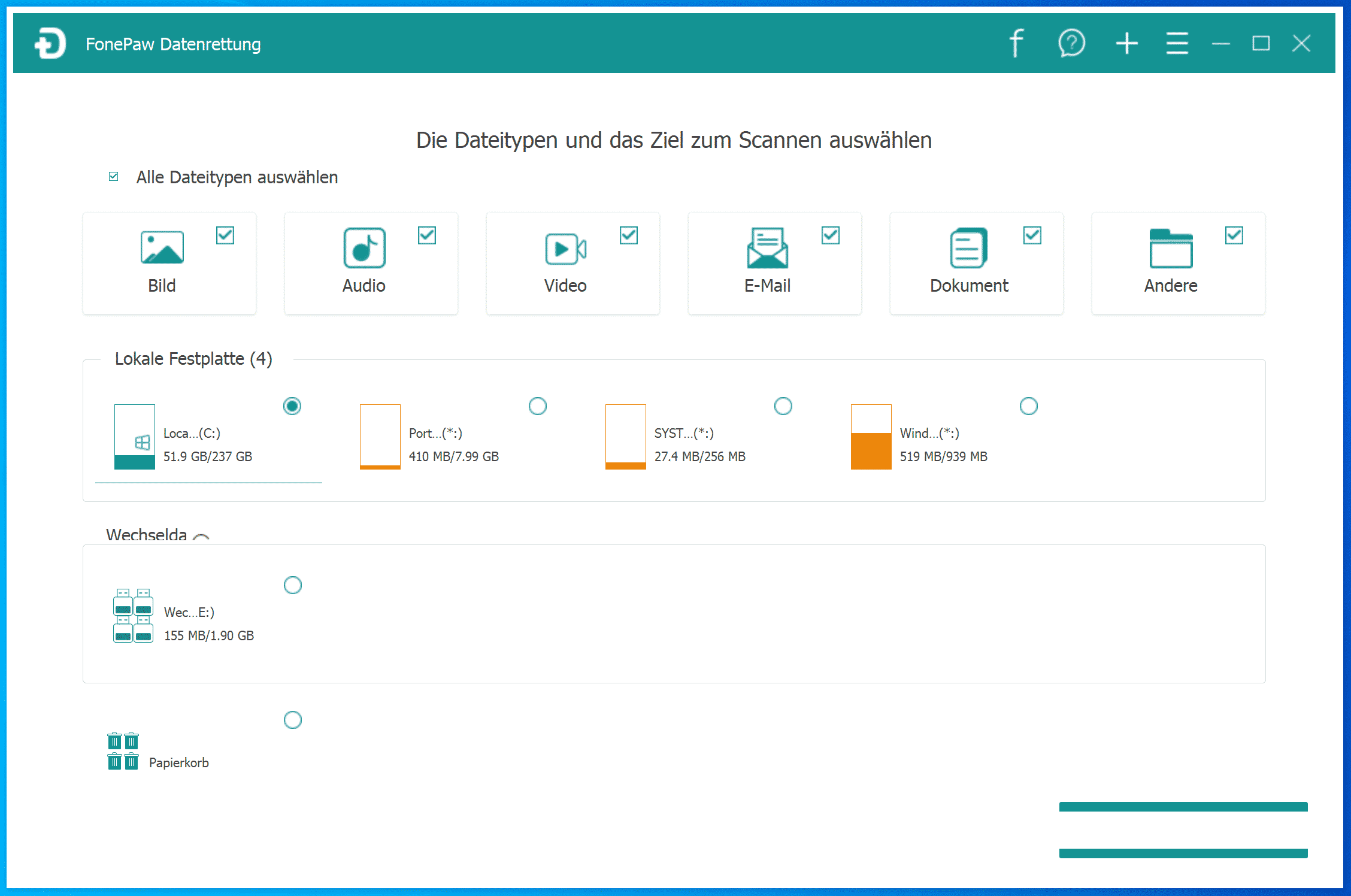 FonePaw Datenrettung