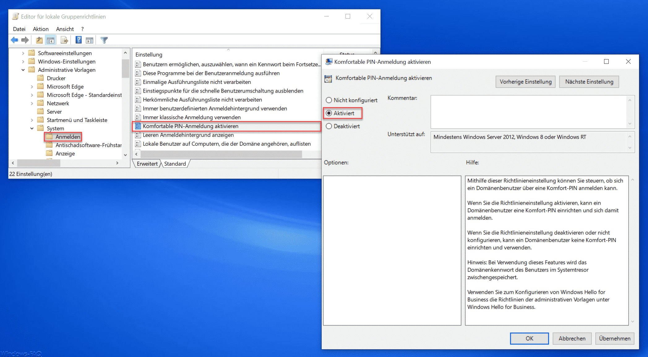Windows Hello Pin – Da hat etwas nicht geklappt, versuchen Sie es später noch einmal