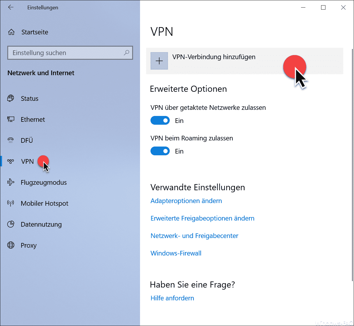 VPN-Verbindung hinzufügen