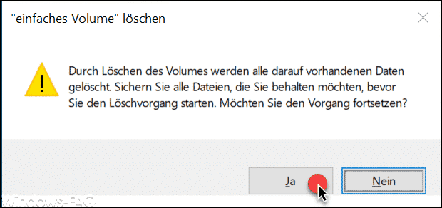Volume löschen