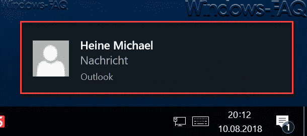 Windows 10 Benachrichtigung