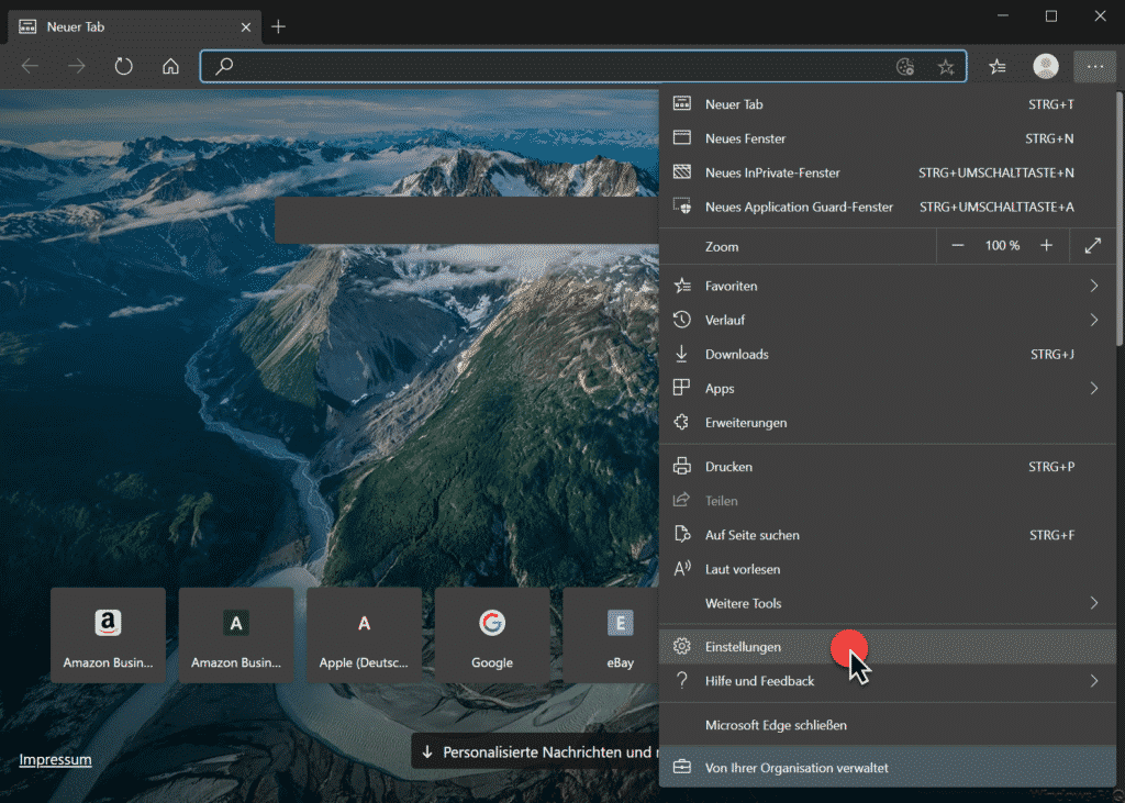 Edge Chromium Einstellungen