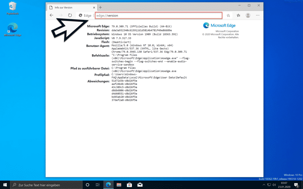 Edge Chromium Version