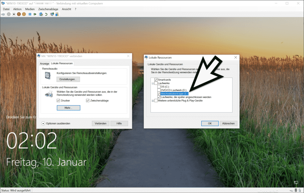 Hyper-V Wechseldatenträger