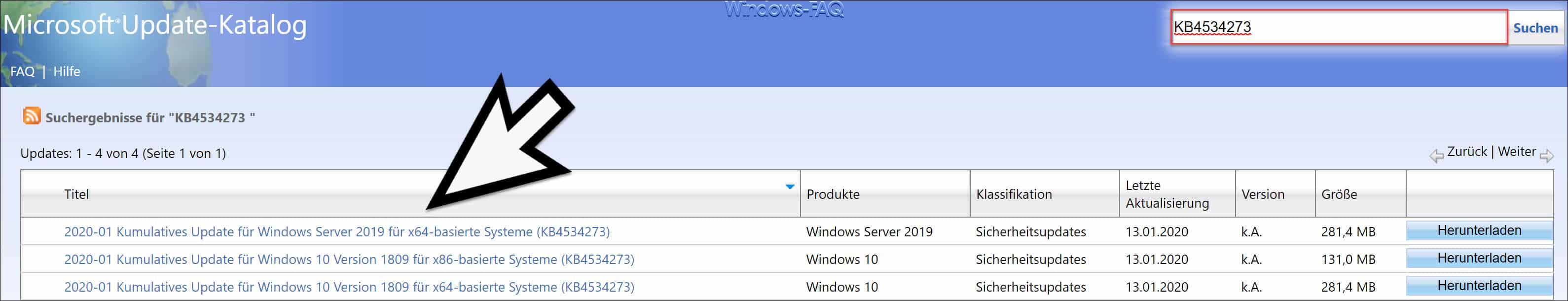 Download KB4534273 für Windows 10 Version 1809 Buildnummer 17763.973