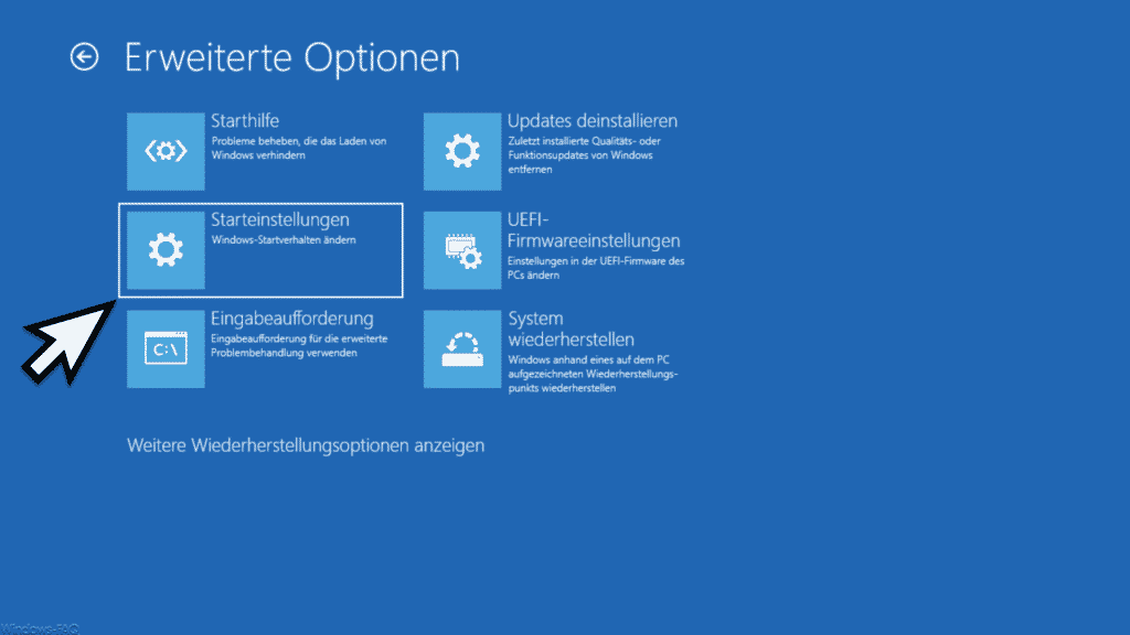 Starteinstellungen Windows Startverhalten ändern