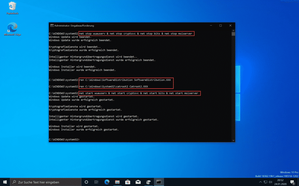 Windows Update Cache leeren