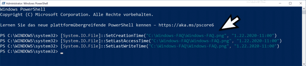 Zeitstempel von Dateien per PowerShell ändern
