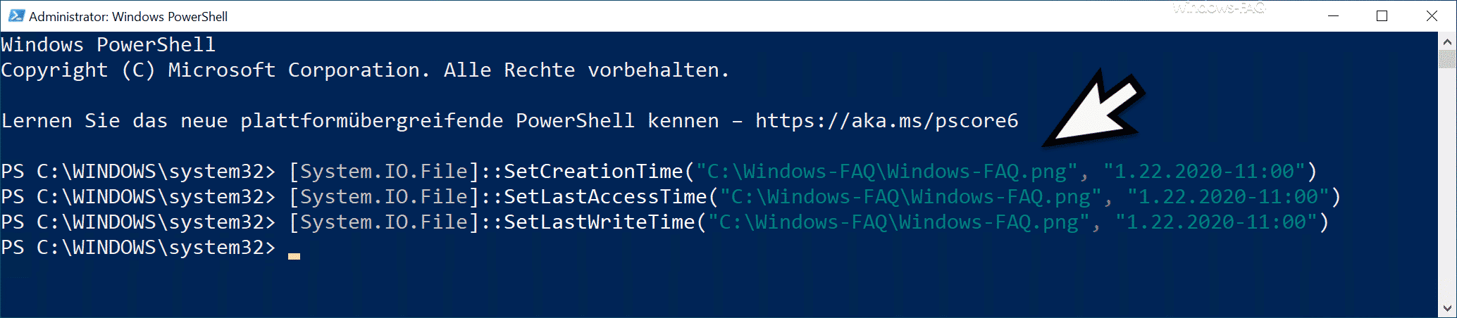 Zeitstempel von Dateien per PowerShell ändern