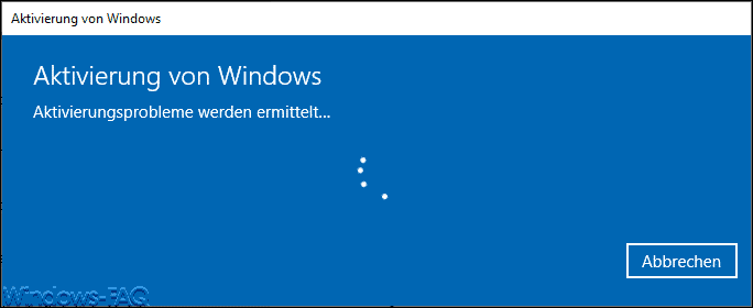 Aktivierungsprobleme werden ermittelt...