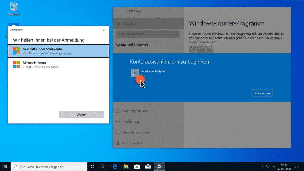 Installation Windows 10 Version 2004 Teil 3