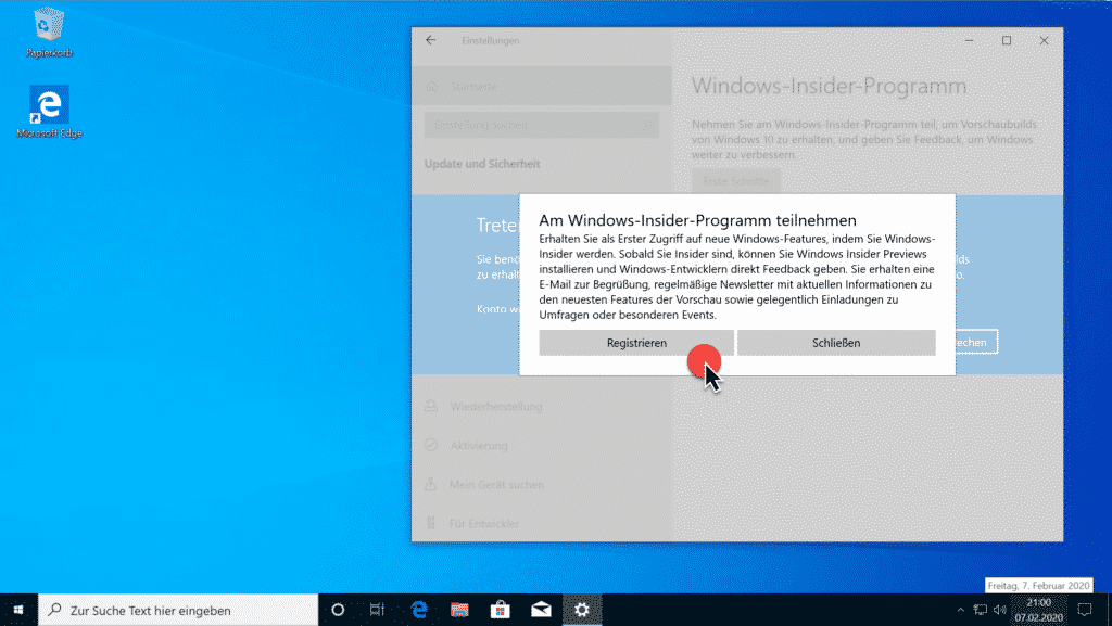 Installation Windows 10 Version 2004 Teil 5