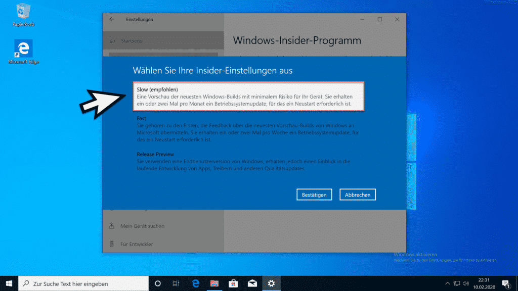Installation Windows 10 Version 2004 Teil 7