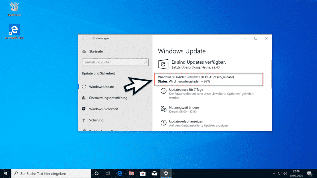 Installation Windows 10 Version 2004 Teil 9
