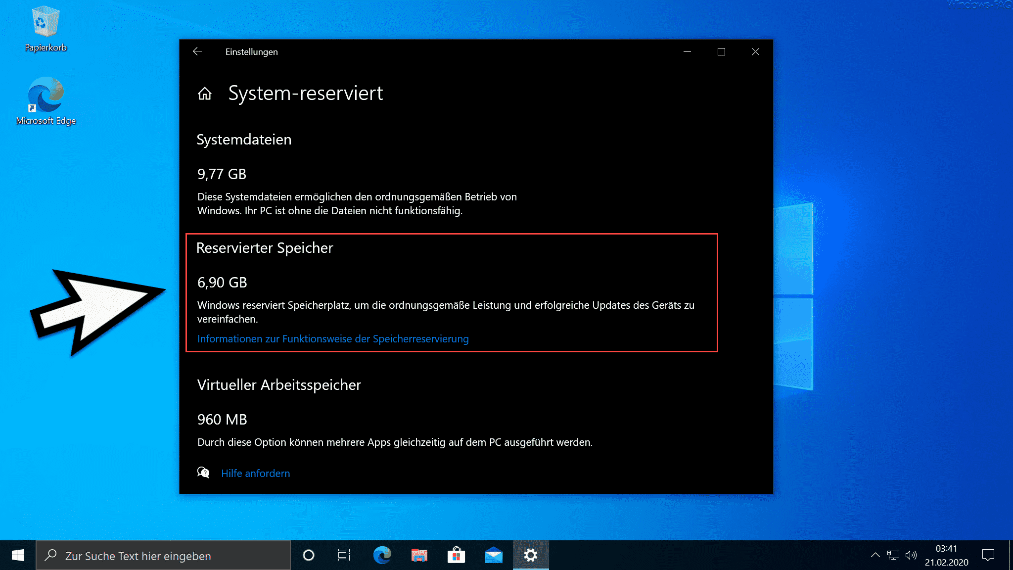 Reservierten Speicher für Windows Updates deaktivieren per Registry-Änderung