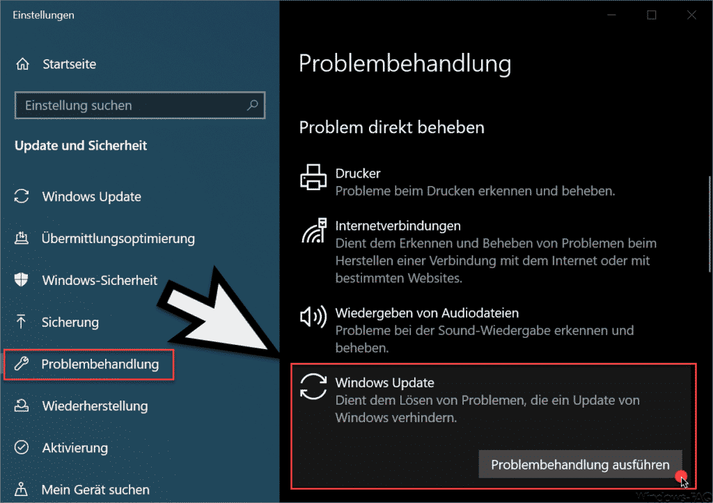 Windows Update Problembehandlung ausführen