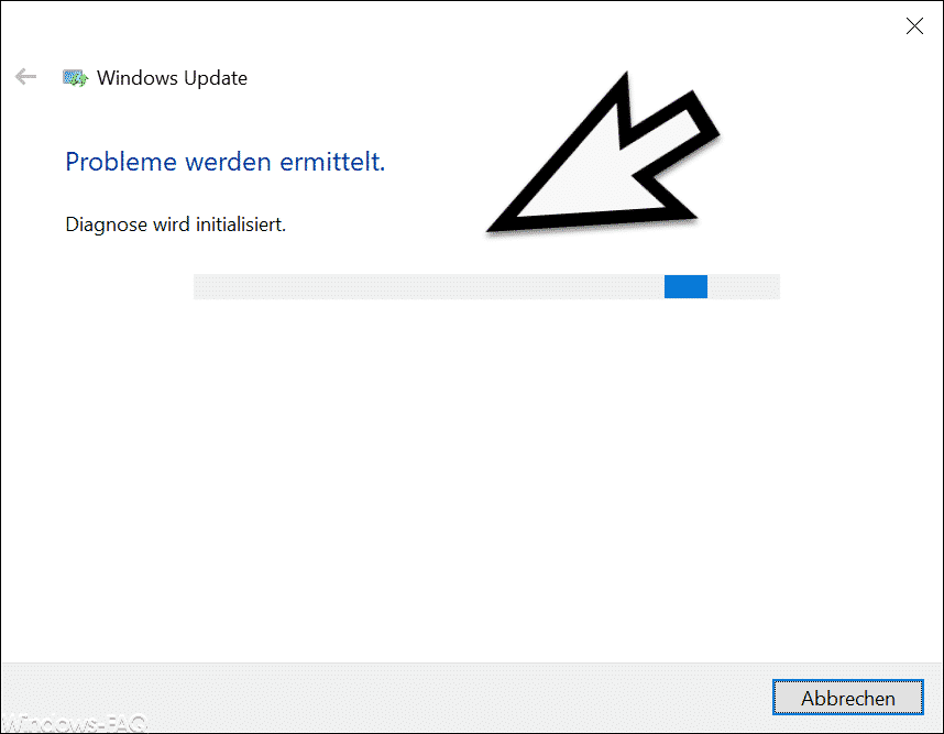 Windows Update Probleme werden ermittelt - Diagnose wird initialisiert