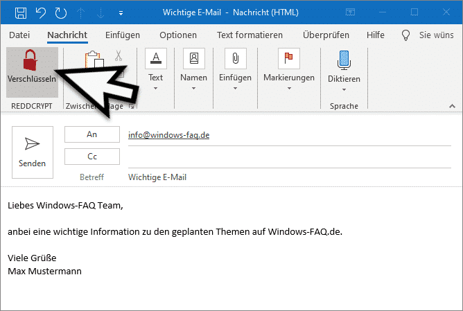 E-Mail zum Verschlüsseln