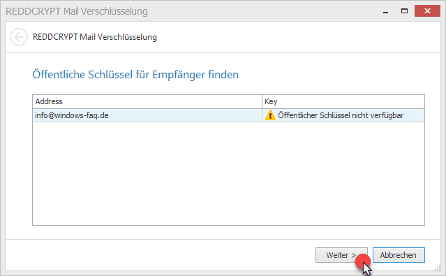 REDDCRYPT Öffentlicher Schlüssel