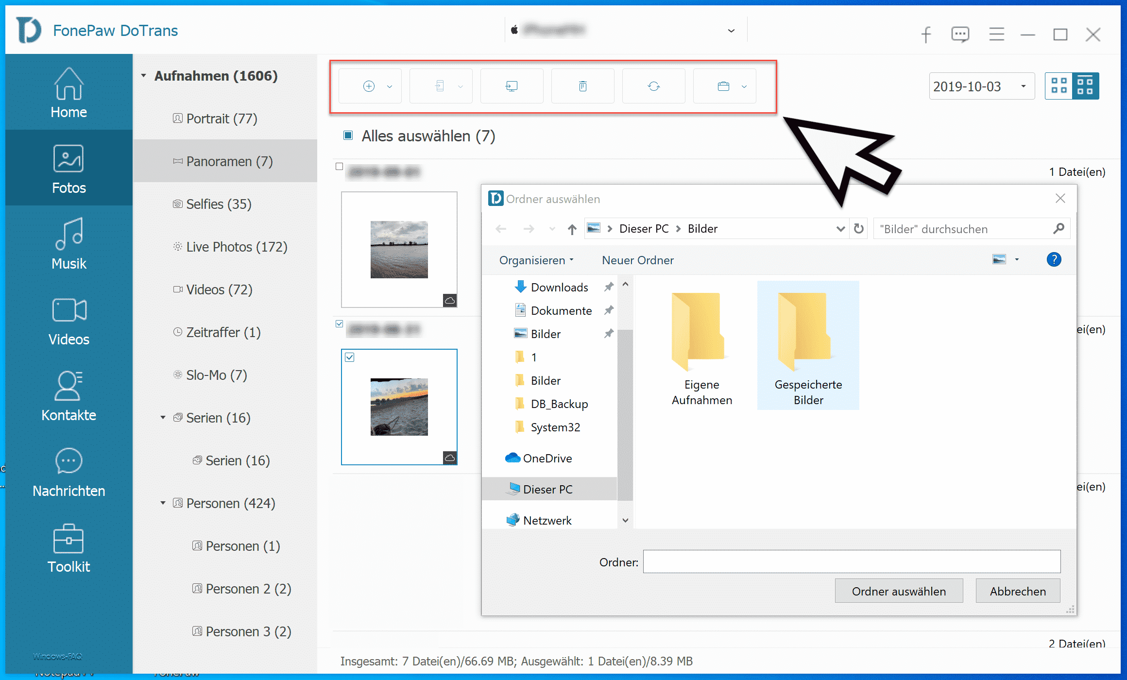 Einfacher Datentransfer zwischen iOS, Android und Windows PC mit DoTrans