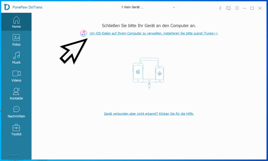 FonePaw DoTrans iTunes installieren