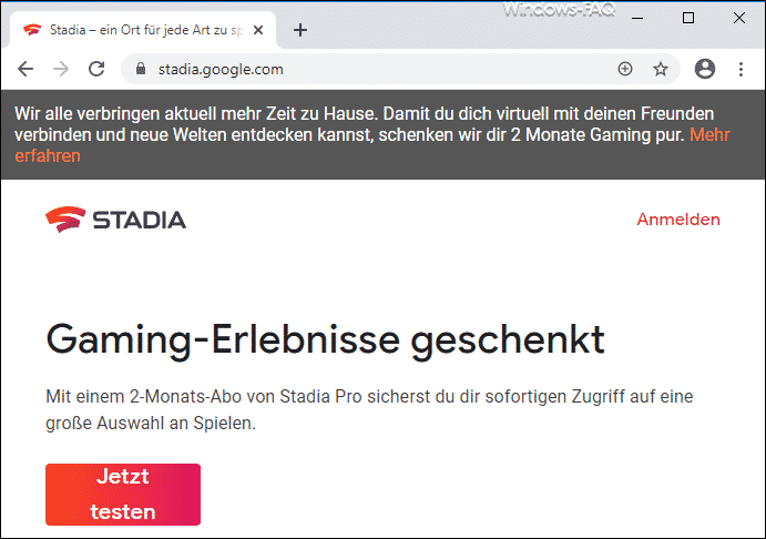 Google Stadia geschenkt - Jetzt testen
