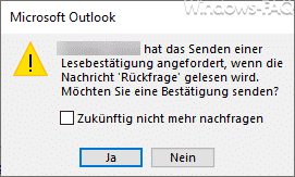 Lesebestätigung angefordert