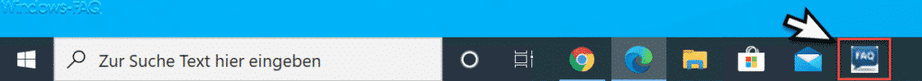 Windows-FAQ an Taskleiste angeheftet