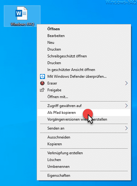 Als Pfad kopieren