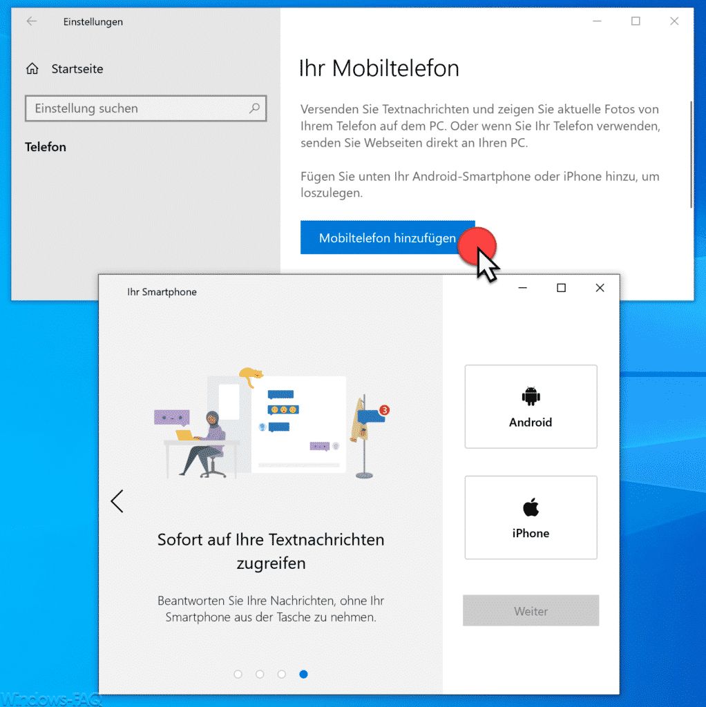 Ihr Mobiltelefon Windows 10