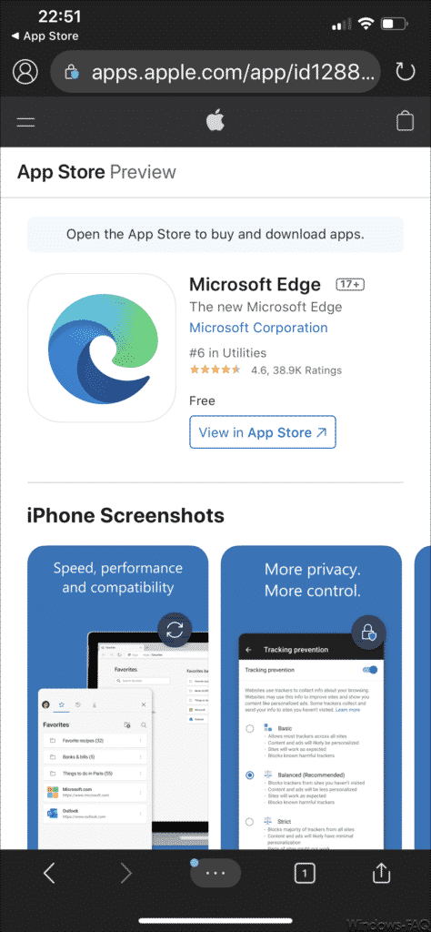 Microsoft Edge installieren