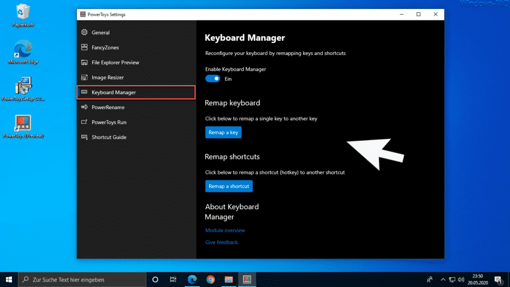 PowerToys Keyboard Manager