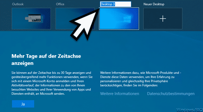 Virtuellen Desktop umbenennen