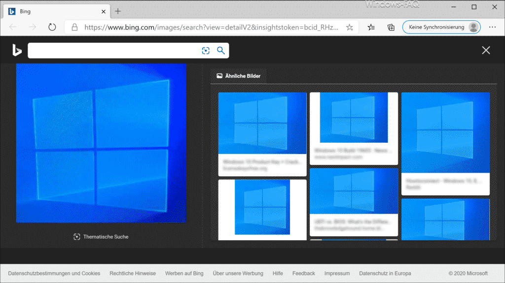 Ähnliche Bilder im Browser dargestellt