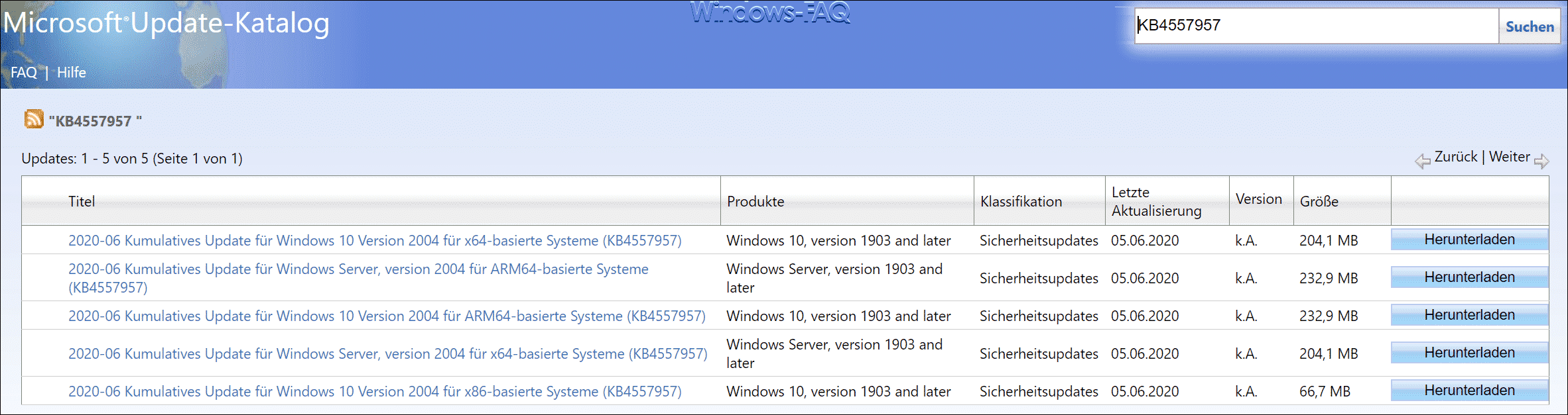 Download Windows 10 Version 2004 (KB4557957 Build 19041.329)
