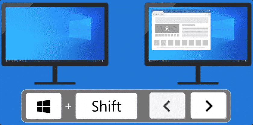 Windows Fenster auf zweiten Monitor verschoben